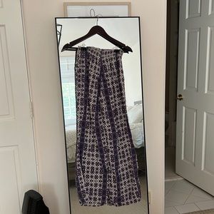 Brandy Melville Fit & Flare Purple Printed Pants